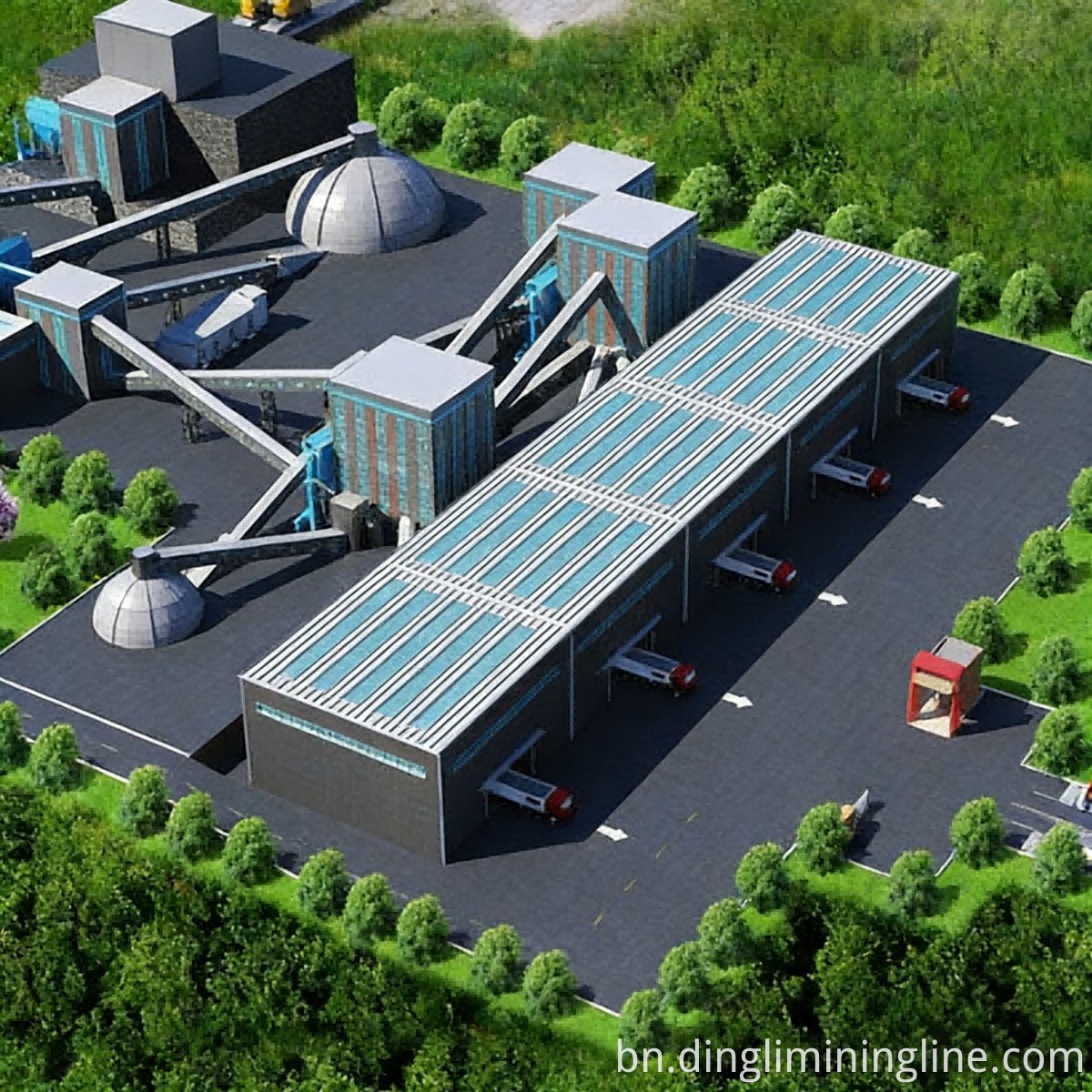 Dust-Free Operation Stone Line